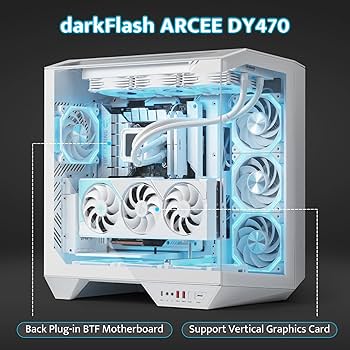 美品 dark Flash DY470 おまけ付き PCケース DY470 ATX PC Case - darkFlash